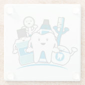 De Schone Teeth Gang Glazen Onderzetter (Achterkant)