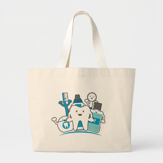 De Schone Teeth Gang Grote Tote Bag (Voorkant)