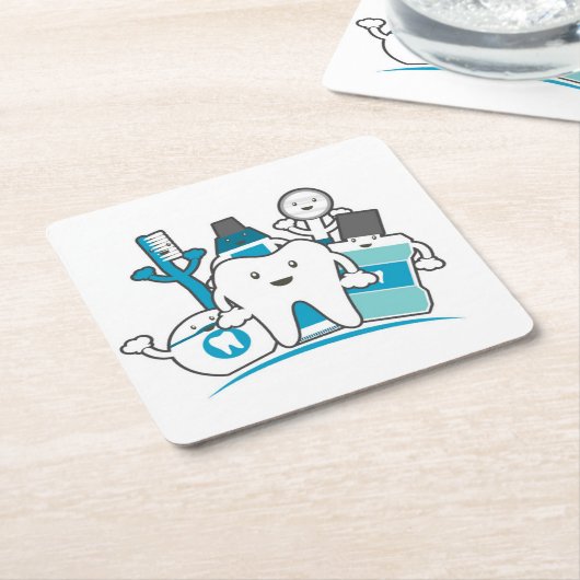 De Schone Teeth Gang Kartonnen Onderzetters (Schuin)