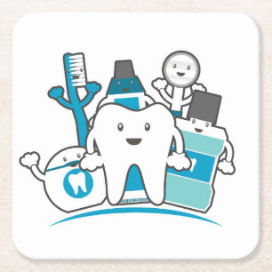 De Schone Teeth Gang Kartonnen Onderzetters