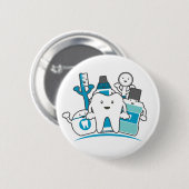 De Schone Teeth Gang Ronde Button 5,7 Cm (Voorkant /achterkant)