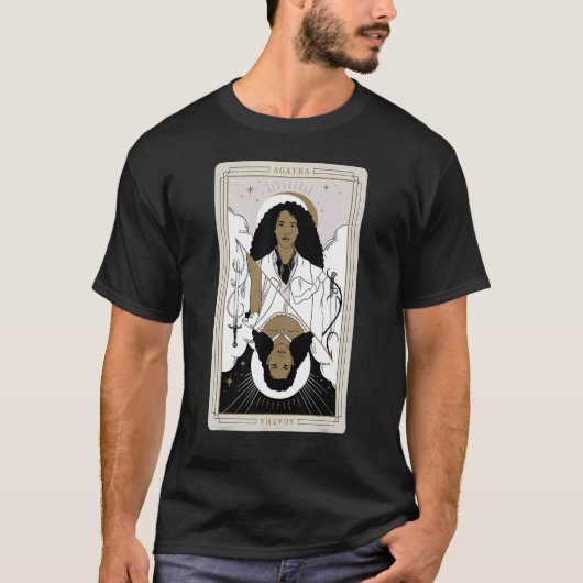 De School for Good and Evil Agatha Tarot Kaart T-shirt (Voorkant)