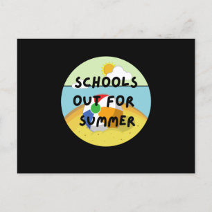 de school is in de zomer klaar briefkaart