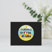de school is in de zomer klaar briefkaart (Staand voorkant)