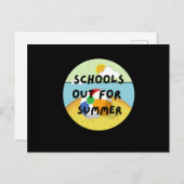 de school is in de zomer klaar briefkaart (Voorkant / Achterkant)