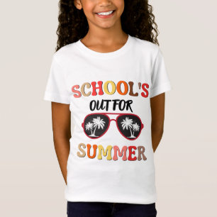 De school is in de zomer weg t-shirt
