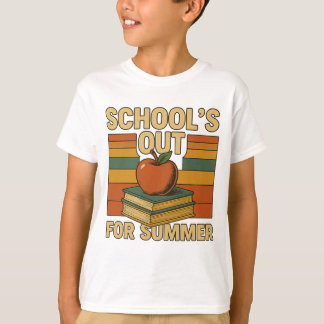 De school is in de zomer weg t-shirt
