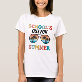 De school is in de zomer weg t-shirt