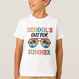 De school is in de zomer weg t-shirt