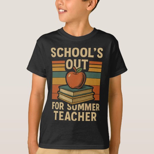De school is in de zomer weg t-shirt (Voorkant)