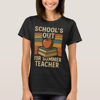De school is in de zomer weg t-shirt