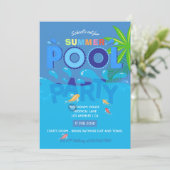 De school is klaar voor de zomerpoel kaart (Staand voorkant)