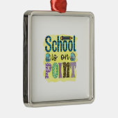 De school is op punt leraar metalen ornament (Rechts)