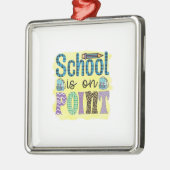 De school is op punt leraar metalen ornament (Links)