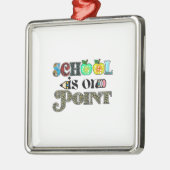 De school is op punt leraar metalen ornament (Links)