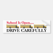 De school is open, rijd zorgvuldig bumpersticker (Voorkant)