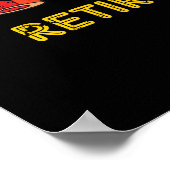 De school is uit voor altijd gepensioneerd en houd poster (Hoek)