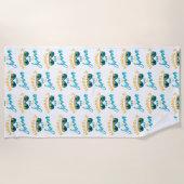 De school is uit voor de zomer strandlaken (Voorkant)