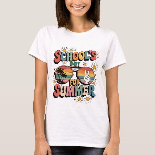 DE SCHOOL IS UIT VOOR DE ZOMER T-SHIRT (Voorkant)