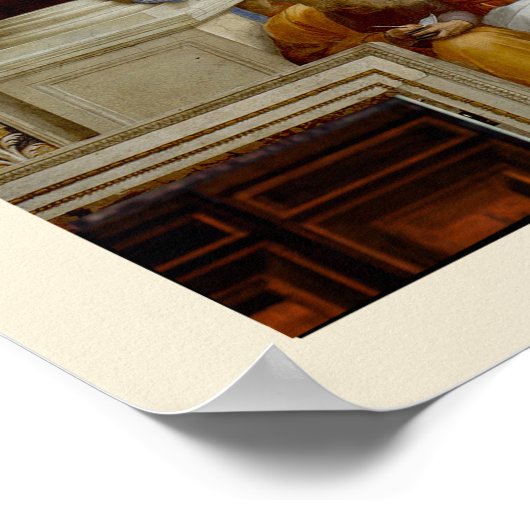 De school van Athene door Raffaello Poster (Hoek)