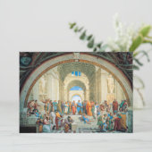 De school van Athene door Raphael Bedankkaart (Staand voorkant)