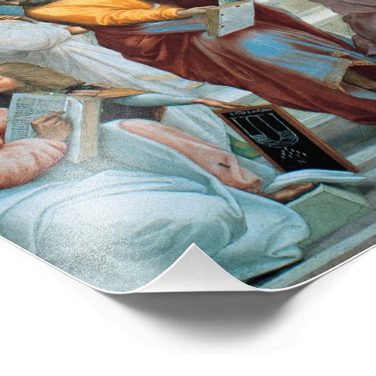 De school van Athene door Raphael Foto Afdruk (Hoek)