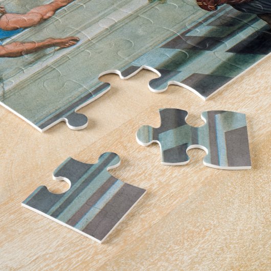 De school van Athene door Raphael Legpuzzel (Zijkant)