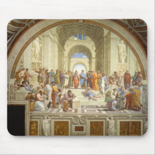 De school van Athene Fresco door Raffaello Sanzio Muismat
