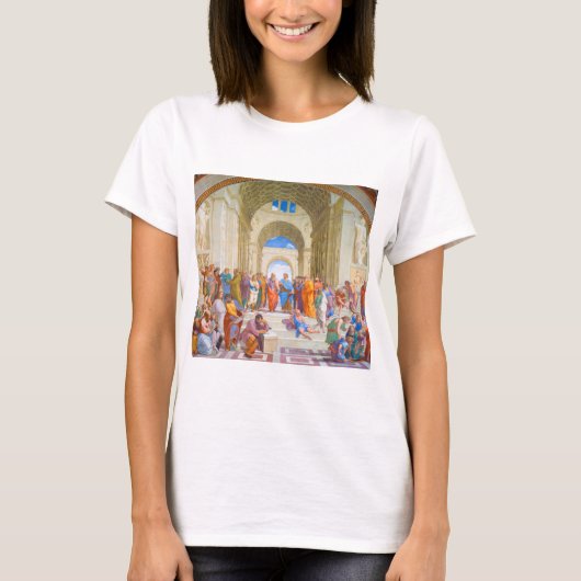 De School van Athene, Rafaël T-shirt (Voorkant)