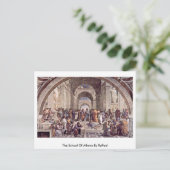 De school van Athene, Raffael Briefkaart (Staand voorkant)