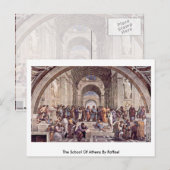 De school van Athene, Raffael Briefkaart (Voorkant / Achterkant)