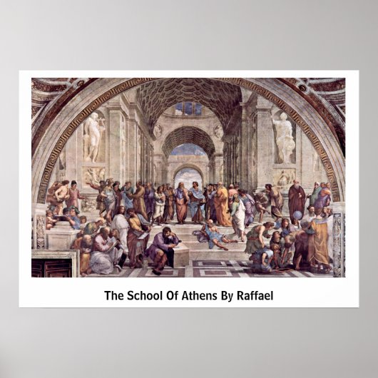 De school van Athene, Raffael Poster (Voorkant)