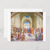 De school van Athene, Raphael Briefkaart (Voorkant / Achterkant)