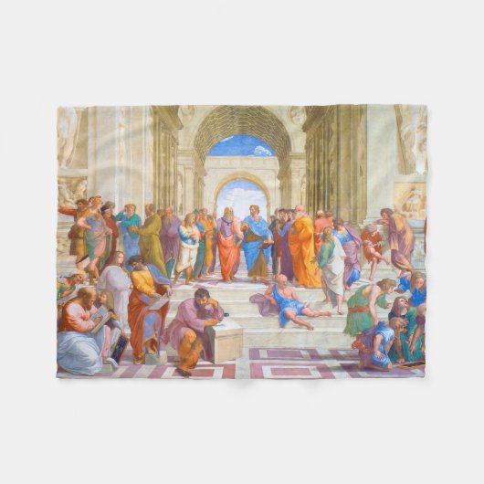 De school van Athene, Raphael Fleece Deken (Voorkant (Horizontaal))