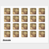 De school van Athene Vierkante Sticker (Vel)