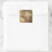 De school van Athene Vierkante Sticker (Tas)