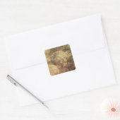 De school van Athene Vierkante Sticker (Envelop)