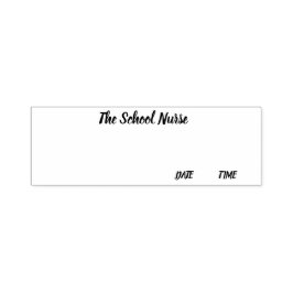 De School Verpleegkundige datum / tijd stamper - b Zelfinktende Stempel