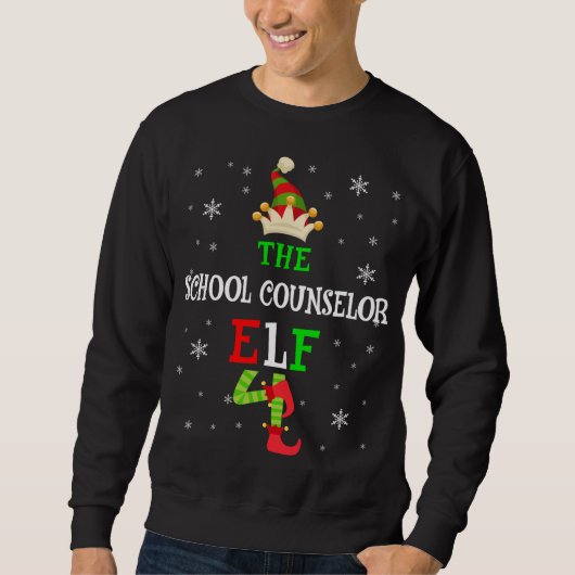 De schooladviseur Elf Kerstmis Elf Matching Fa Trui (Voorkant)