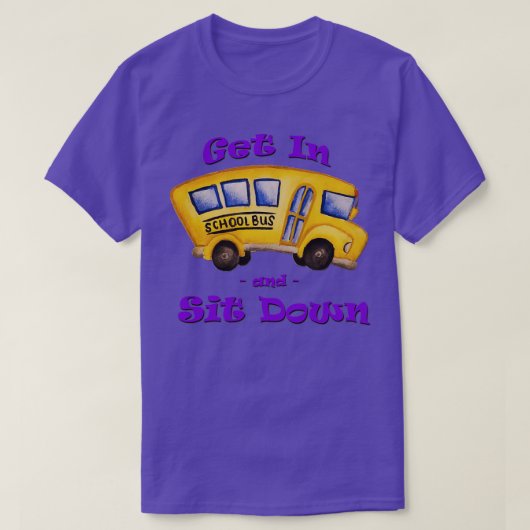 De schoolbus komt binnen en gaat zitten t-shirt (Design voorkant)