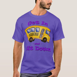 De schoolbus komt binnen en gaat zitten t-shirt