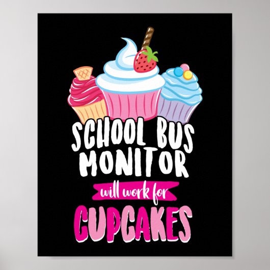 De schoolbusmonitor zal werken voor koekjes poster (Voorkant)