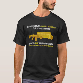 De schoolbussen zijn 27 keer gevaarlijker t-shirt