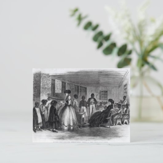 De schoolkamer van de Misses Cooke Briefkaart (Staand voorkant)