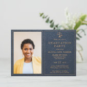 De schoolklas van de wet van 2022 afstuderen fotoe kaart (Staand voorkant)