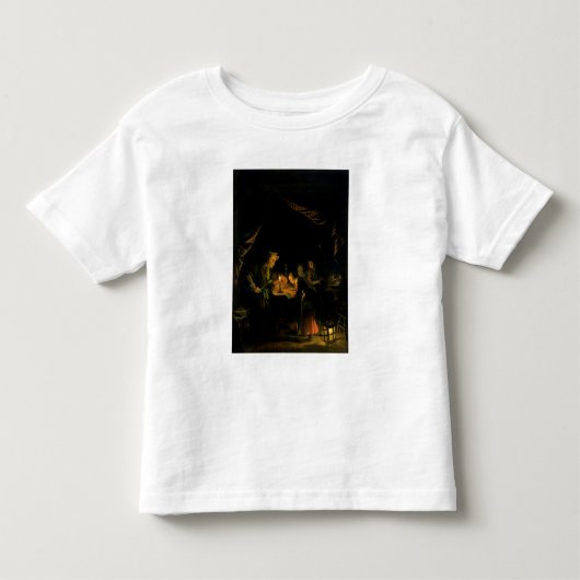 De schoolmeester, 1660-65 (olie op het paneel) kinder shirts (Voorkant)