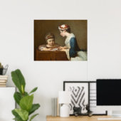 De Schoolmeester Jean-Siméon Chardin Fine Art Poster (Thuiskantoor)