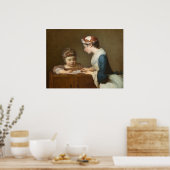 De Schoolmeester Jean-Siméon Chardin Fine Art Poster (Keuken)