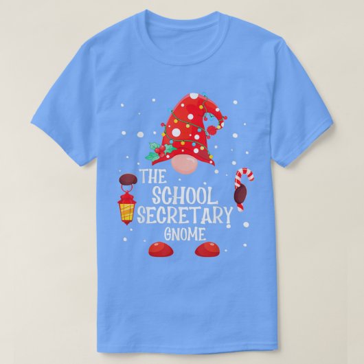 De schoolsecretaris Gnome Matching Family Christm T-shirt (Design voorkant)