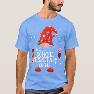De schoolsecretaris Gnome Matching Family Christm T-shirt